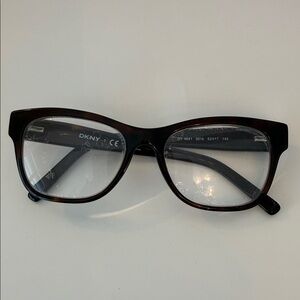 DKNY Brown Tortoiseshell Full-Rim Eyeglasses
